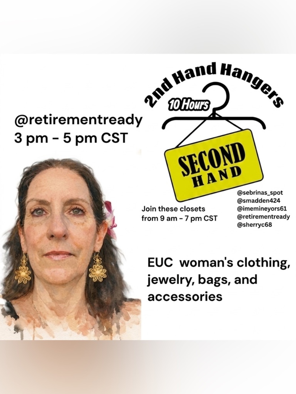 7/6 2ND HAND HANGERS EUC SHARE SHOW TRAIN 5 HOSTS 10 HOURS ❤️SHERRYC68 IS LIVE - Picture 6 of 7